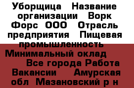 Уборщица › Название организации ­ Ворк Форс, ООО › Отрасль предприятия ­ Пищевая промышленность › Минимальный оклад ­ 24 000 - Все города Работа » Вакансии   . Амурская обл.,Мазановский р-н